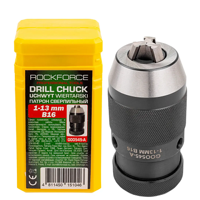 Патрон цанговый для дрели 1-13 мм, B16 RockForce RF-G00545-A