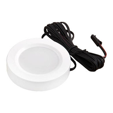 Светильник светодиодный круглый врезной/накладной STAR 2W/12V, белый, 6000К AKS 75630