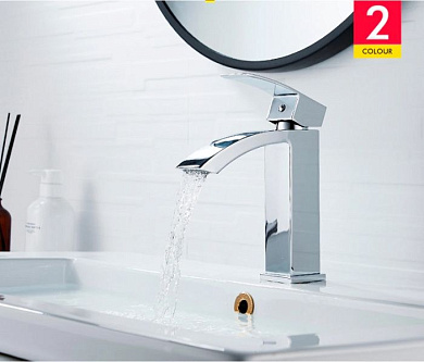 Смеситель для умывальника, цинк, хром Ledeme L1055-15