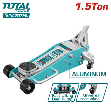 Домкрат гидравлический подкатной 1,5 т, 90-358 мм TOTAL THT108015