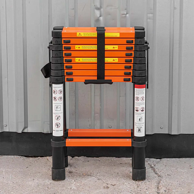 Стремянка телескопическая алюм. бытовая 2.6 м, 9+9 ступ. ISMA ISMA-UP260-2