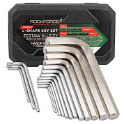Набор Г-образных ключей HEX (6-гр) 2-19 мм, TORX T25, T30, T40 13+3 пр RockForce RF-5137D+3