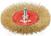 Щётка-крацовка торцевая мягкая 100 мм со стержнем Yato YT-4757