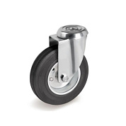 Колесо поворотное SCh 55 125 мм резина под болт TOR 1047736