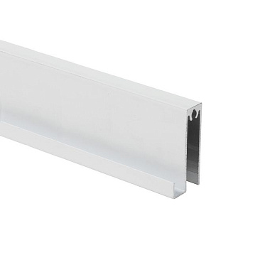 Профиль алюминиевый SENATOR белый глянец горизонт нижн. L-6000 мм для узкой сис-мы АЛЮТЕХ 79414