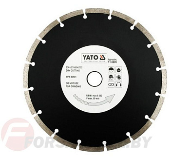 Круг алмазный 230x22,2 мм сегмент Yato YT-6005