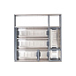 Вкладыш 40/450 шуфлядный металлический Organizer нержавеющая сталь (423*380*65) AKS 70794
