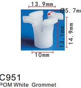 Клипса для крепления внутренней обшивки европейских а/м пластиковая, 100 шт Forsage C0951(European car)