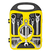 Набор ключей трещоточных с шарниром 8-19 мм, 7 пр. DISEN DSD1507F