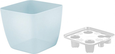 Горшок для цветов InGreen Vienna Orchid, 1,5 л, квадратный, "Голубой жемчуг" Пластик Репаблик ING680310044