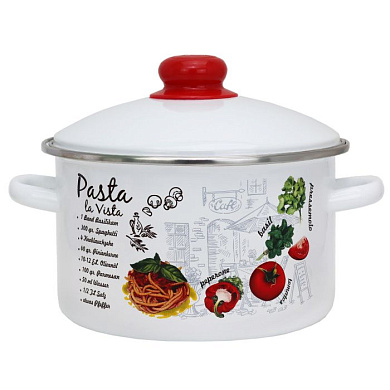 Паста Кастрюля эмал цил Паста 4,0л мет/об Эмаль ООО 01-Б1614/4М Паста