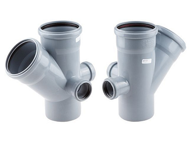 Крестовина двухпл. ВК 110/110х45/50/50 правая, тыл, для внутренней канализации РосТурПласт 36535