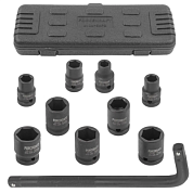 Набор ударных головок 10-24 мм с воротком 1/2'' 6-гр 10 пр ForceKraft FK-4104-5MPB