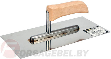 Гладилка нержавеющая 270х130 мм с деревянной ручкой Vorel 06701