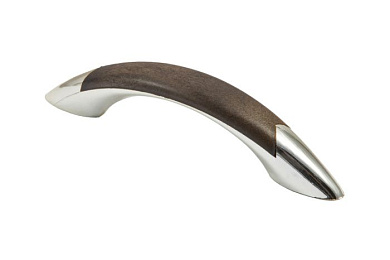 Ручка меб. скоба пластик. PATREX №10, 96 золото/т.орех/махонь (64) AKS 11815