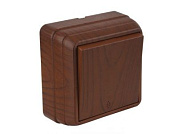 Выключатель 1-клав. проходной, открытый, орех, BRON, 10 A, 250 V, IP 20 Mutlusan 2160 303 0257