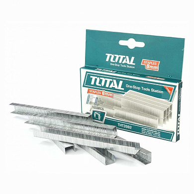 Скобы 8 мм x 1.2 мм 1000 шт TOTAL THT3982