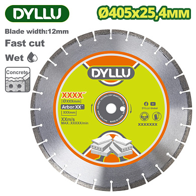 Диск алмазный 405x12,0x25,4 мм DYLLU DTDC7502