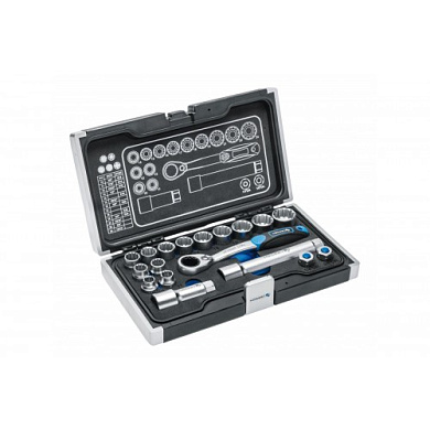 Набор инструмента 1/4"&3/8" 18 пр. SPLINE CrMo Hoegert HT1R478