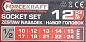 Набор ударных головок с трещоткой и удлинителем 12 пр.1/2'' 6-гр, 10-24 мм ForceKraft FK-012-5K