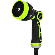 Пистолет-распылитель Deli GS EDL8762, 9 функций, быстросъем, фиксатор курка, черный, зеленый