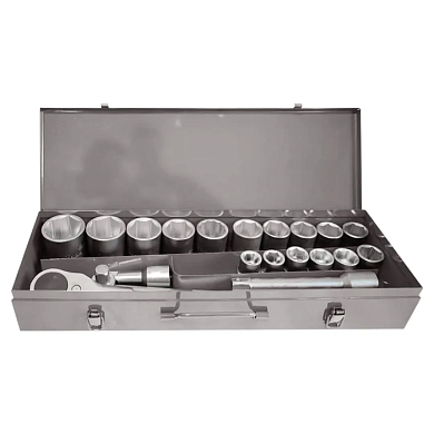 Набор торцевых головок 19-46 мм 3/4'' 6-гр с трещоткой 21 пр ILOforce IF-6212-5