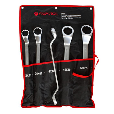 Набор накидных гаечных ключей 5 пр. 32х36-50х55 мм Forsage F-5059P