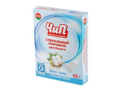 Стиральный порошок автомат для белого "Цветок хлопка" 400 гр ЧиП 415-321