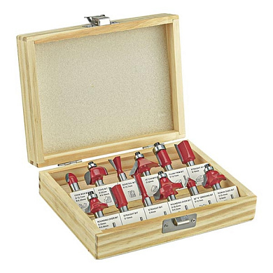 Набор фрез по дереву 12шт PIT ACTW09-012B