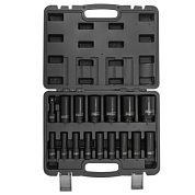 Набор головок ударных глубоких 10-32 мм 6-гр, 36 мм 12 гр, 1/2'', удлинитель 75 мм, 16 пр ILOforce IF-4177-5MPB