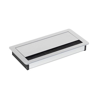 Пропуск кабельный металл 240х120мм брашированное серебро AKS 123683