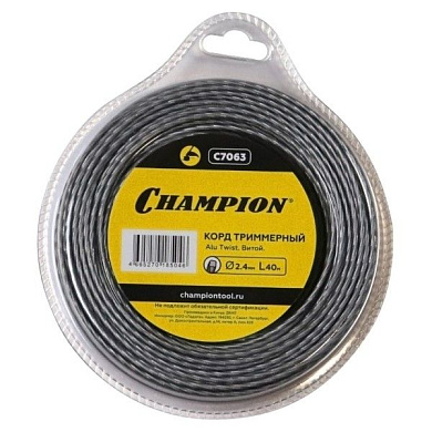 Корд для триммера, 2,4 мм*40м, витой Alu Twist CHAMPION C7063