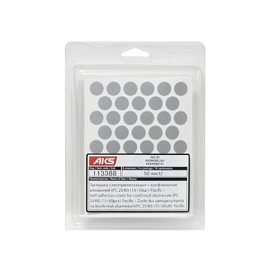 Заглушка самоприлипающая к конфирматам алюминий (PC 2540) (1л=50шт) PACIFIC 113388