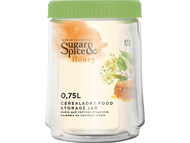 Банка для сыпучих продуктов Honey 0,75 л, фисташка, SUGAR&SPICE SE224810050