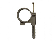 Хомут-дюбель технический для труб, 5 шт., "Бобер", с шурупом ЮстаПласт