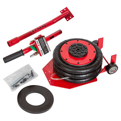 Домкрат подкатной пневматический 5 т, 6-12bar, 144-440 мм, 3 подушки, Ø320 мм Forsage F-YHQD-3WT-320A