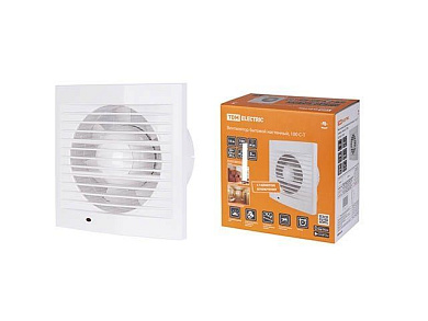 Вентилятор бытовой настенный, 100 С-Т, таймер, белый, TDM SQ1807-2001
