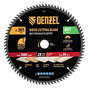 Пильный диск по дереву ф305 х 32 мм, 80 зубьев Denzel 733697