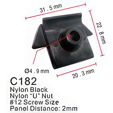 Клипса для крепления внутренней обшивки а/м Ниссан пластиковая 100 шт Forsage F-C182(Nissan)