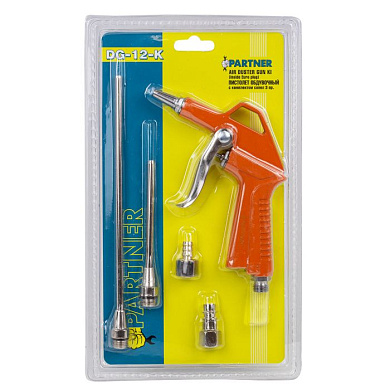 Пистолет обдувочный с комплектом сопел 3 пр. Partner PA-DG-12-K