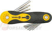 Набор ключей складных TORX с отверстием T9-T40 8 пр. Vorel 56507