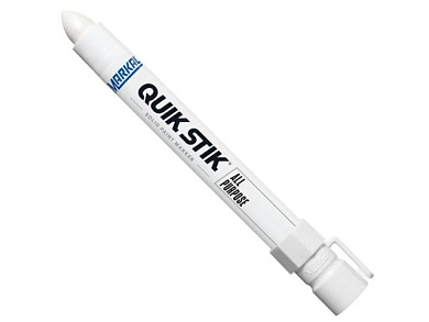 Маркер промышл. белый на основе твердой краски QUIK STIK ALL PURPOSE, линия 17 мм белый MARKAL 61051