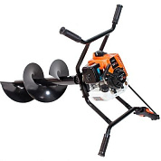 Мотобур 2-х тактный, 2,2 кВт, об/двиг 63 см, 8000 об/мин, четырех-ручный, бак 1.2л PIT P51211