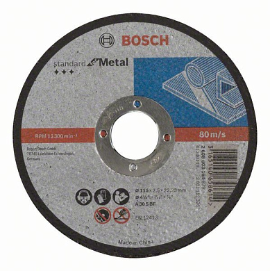 Отрезной круг 115х2,5х22,23 мм Standard for Metal BOSCH (2608603164)