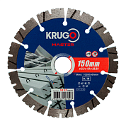 Круг алмазный по бетону 150x22,23 мм, сегментный Krugo 81051500251