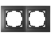 Рамка 2-местная графит, Уют, Bylectrica ЮЛИГ.735212.280-40гр
