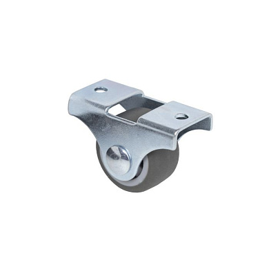 Ролик меб. с рез.ободом d25 h28 прямоходящий, серый тип 2 AKS 120579