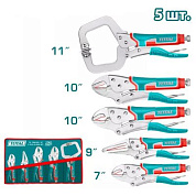 Набор быстрозажимных струбцин 5 пр TOTAL TOS23091