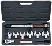 Динамометрический ключ 15-80Hм, с набором рожковых насадок 17-29 мм, и трещоткой 1/2'' Force 64704