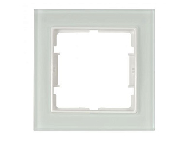 Рамка 1-ая белое стекло ELITRA, Mutlusan 2170 811 1101